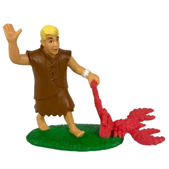 Flintstones Movie Barney Rubble Mowing Vintage Collectible Toy Figure 1994 - Picture 1 of 7